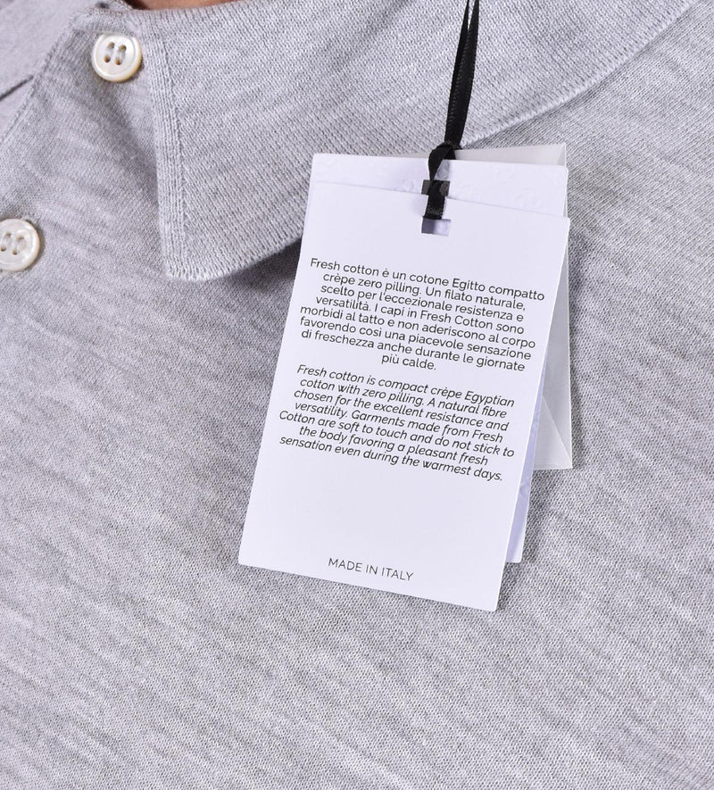Polo Gran Sasso Fresh Cotton grigio chiaro 