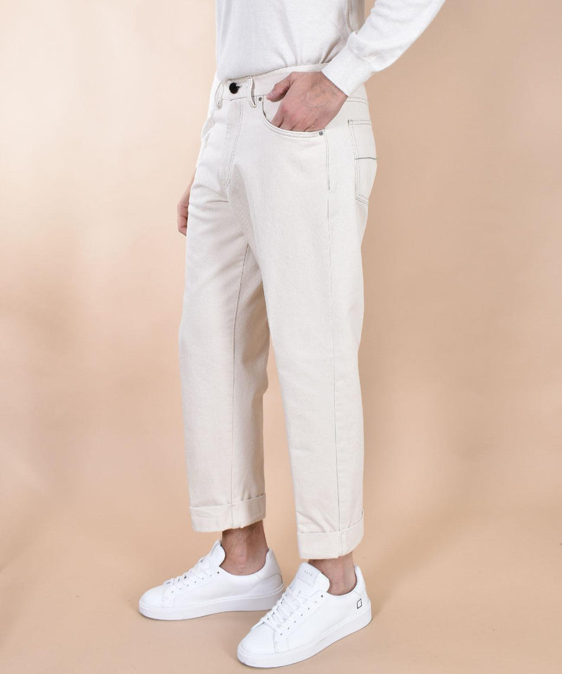 Pantalone jeans Berwich chiaia bianco risvolti KK10000 BERWICH
