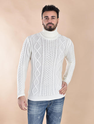 Maglione dolcevita Rakki Philosophy man bianco McQueen THE KING01 Rakkì