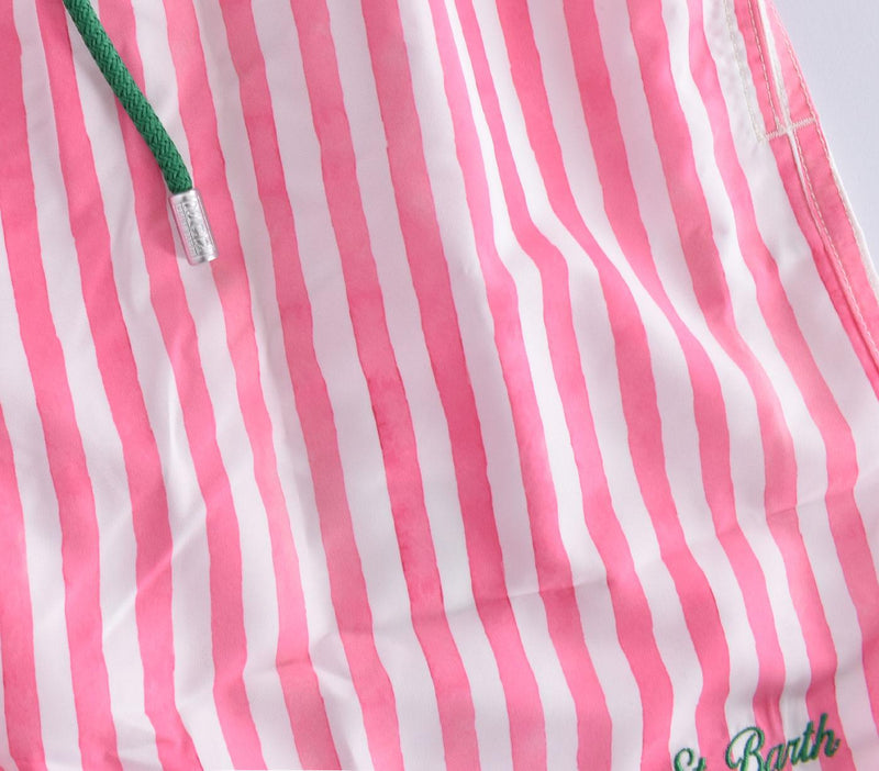 Costume bagno Mc2 Saint Barth righe bianco rosa Stripes 