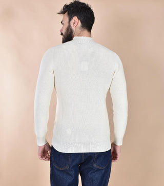 Maglia Gran Sasso lupetto bianco panna Rain Wool 24118 24601005 GRAN SASSO