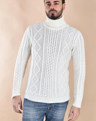 Maglione dolcevita Rakki Philosophy man bianco McQueen THE KING01 Rakkì