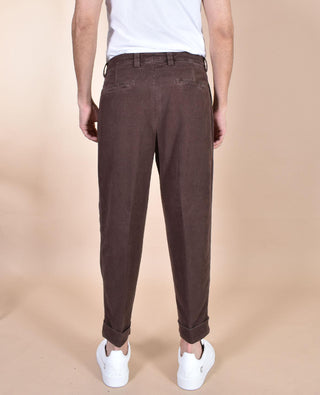 Pantalone Berwich velvet stretch marrone velluto DV200001 BERWICH