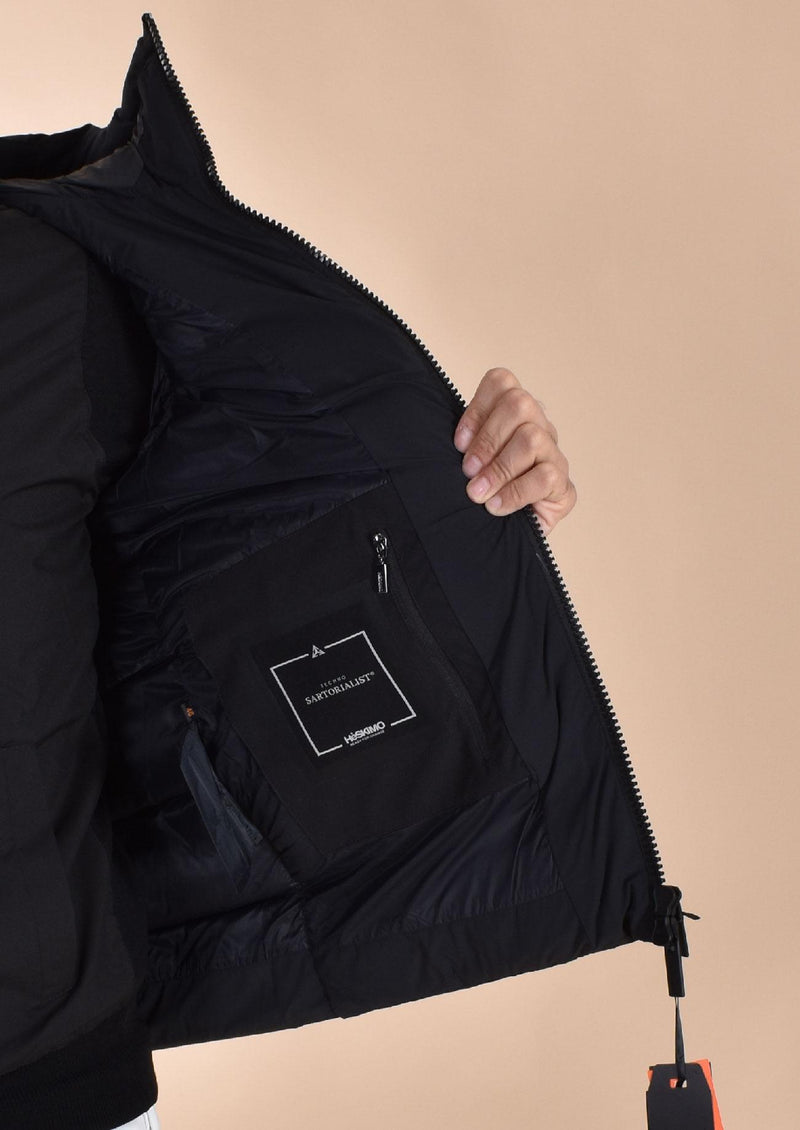 Giubbotto Piumino Heskimo puffer bistretch nero 44001802 HèSKIMO