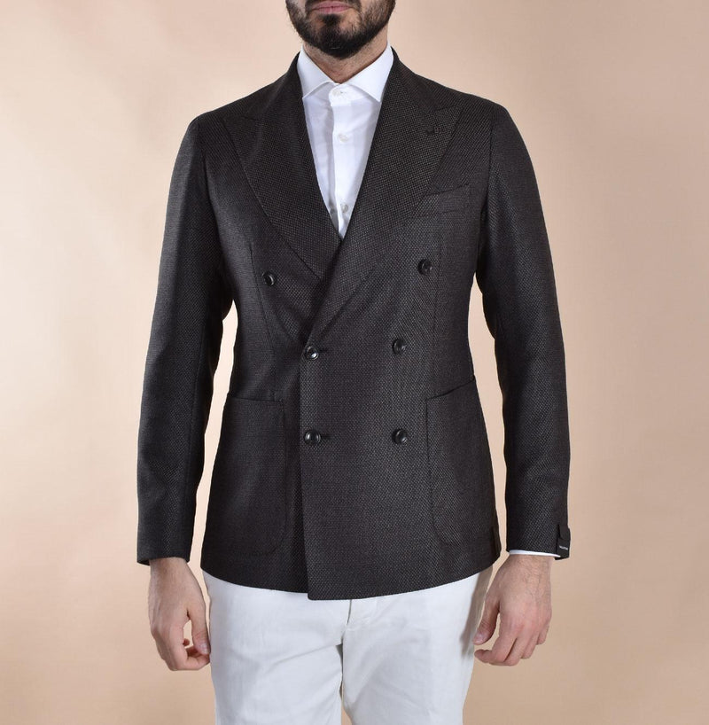 Giacca Tagliatore marrone doppiopetto microtrama super 110's 1SMC20K 060109M3192 TAGLIATORE