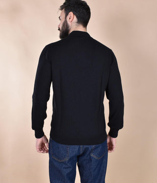 Polo Gran Sasso Athleisure nero senza bottoni scollo V 57189 14813099 GRAN SASSO