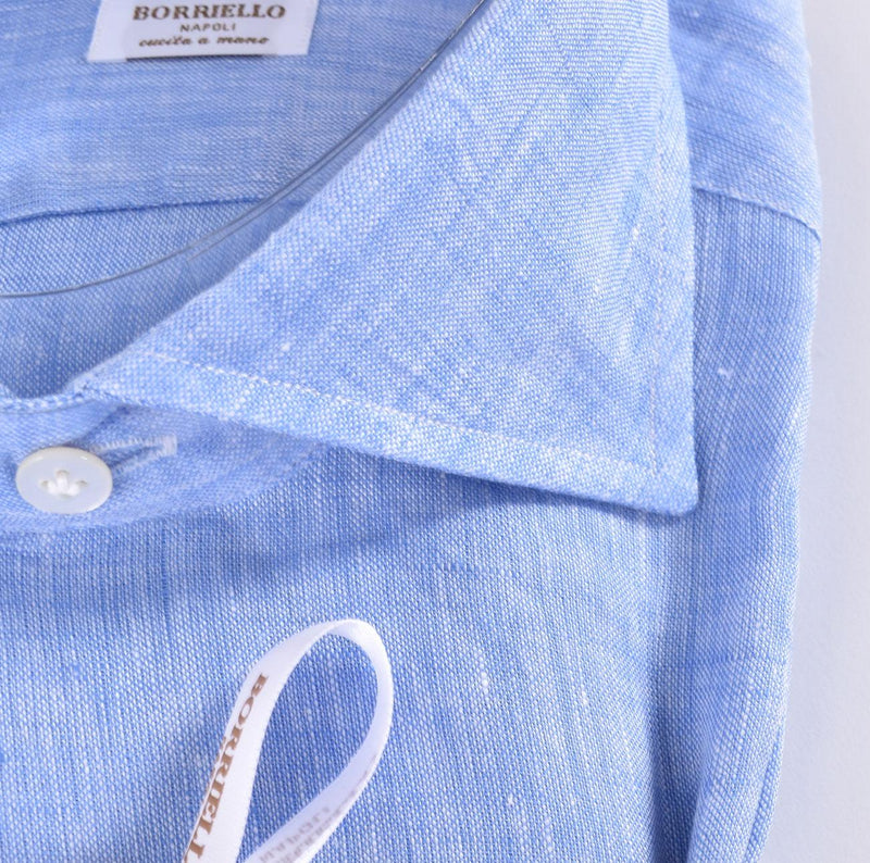 Camicia Borriello lino azzurro 