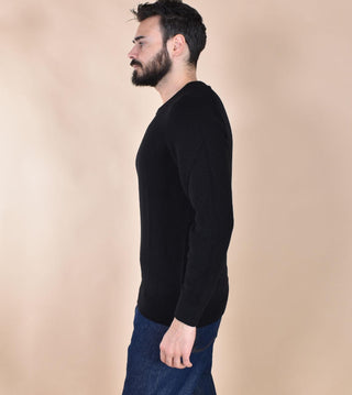 Maglia Gran Sasso Rain wool girocollo nera 57161 24638099 GRAN SASSO