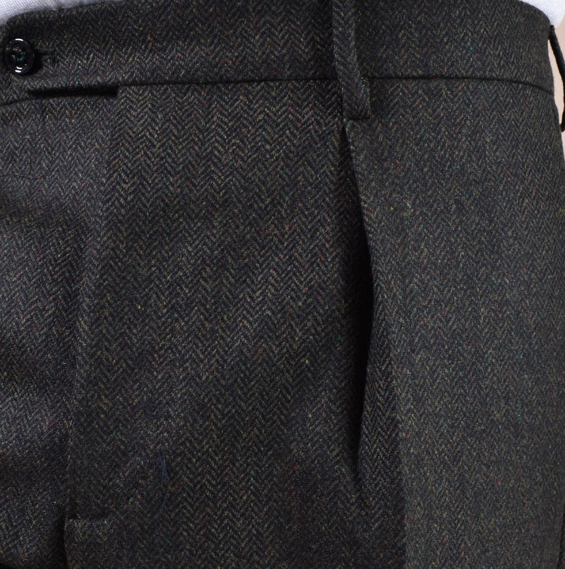 Pantalone Berwich italiano chiaia spigato pinces lana verde AM151303 BERWICH