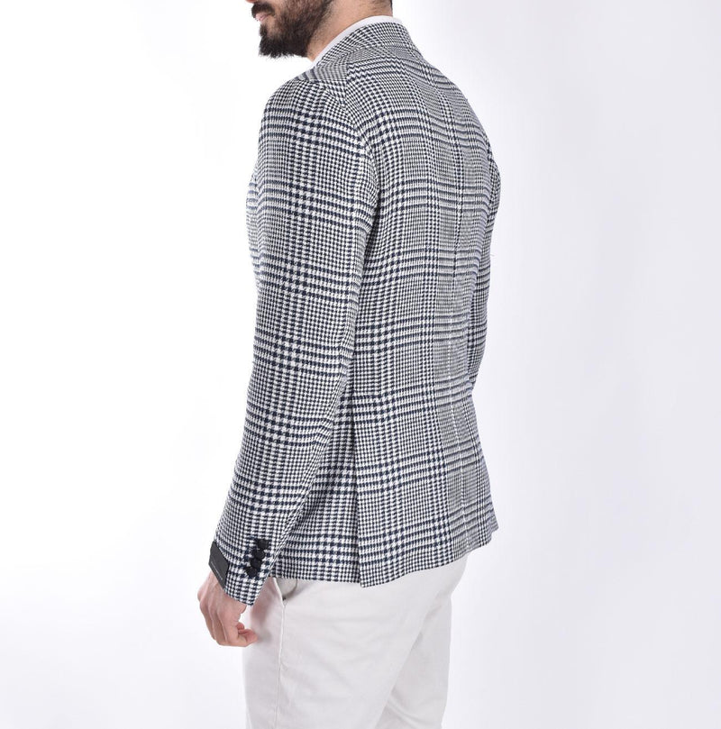 Giacca Tagliatore principe Galles blu bianco 