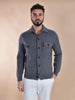 Cardigan camicia Gran Sasso super geelong grigio