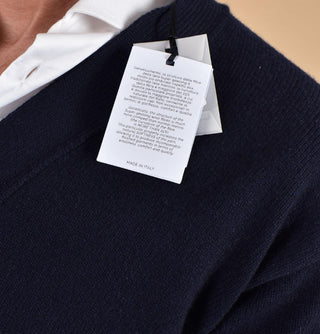 Cardigan Gran Sasso Super Geelong blu 23188 25051598 GRAN SASSO