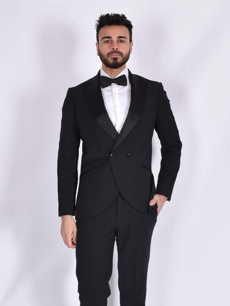 Abito Simbols doppiopetto 1 bottone nero smoking A1190090 SIMBOLS