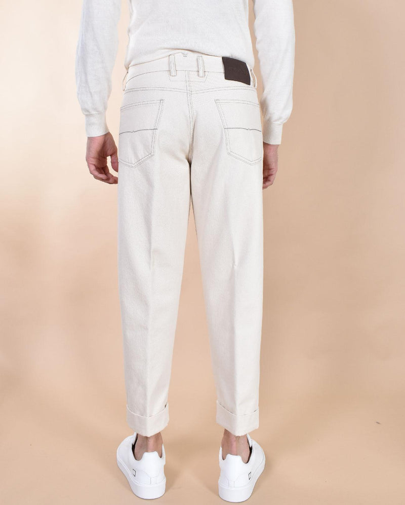 Pantalone jeans Berwich chiaia bianco risvolti KK10000 BERWICH