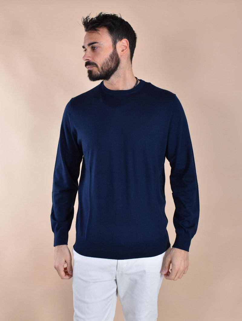 Maglia Mc2 Saint Barth blu Regent merino extrafine REGENT MERINO62 MC2 SAINT BARTH