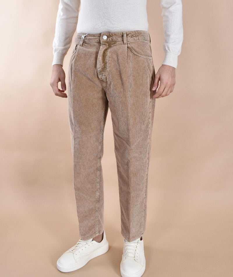Pantalone Be Able velluto 5 tasche Fred beige VLF FRED03 BE ABLE
