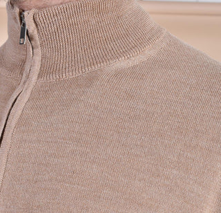 Maglia Daniele Fiesoli lupetto zip cammello DF904834 DANIELE FIESOLI