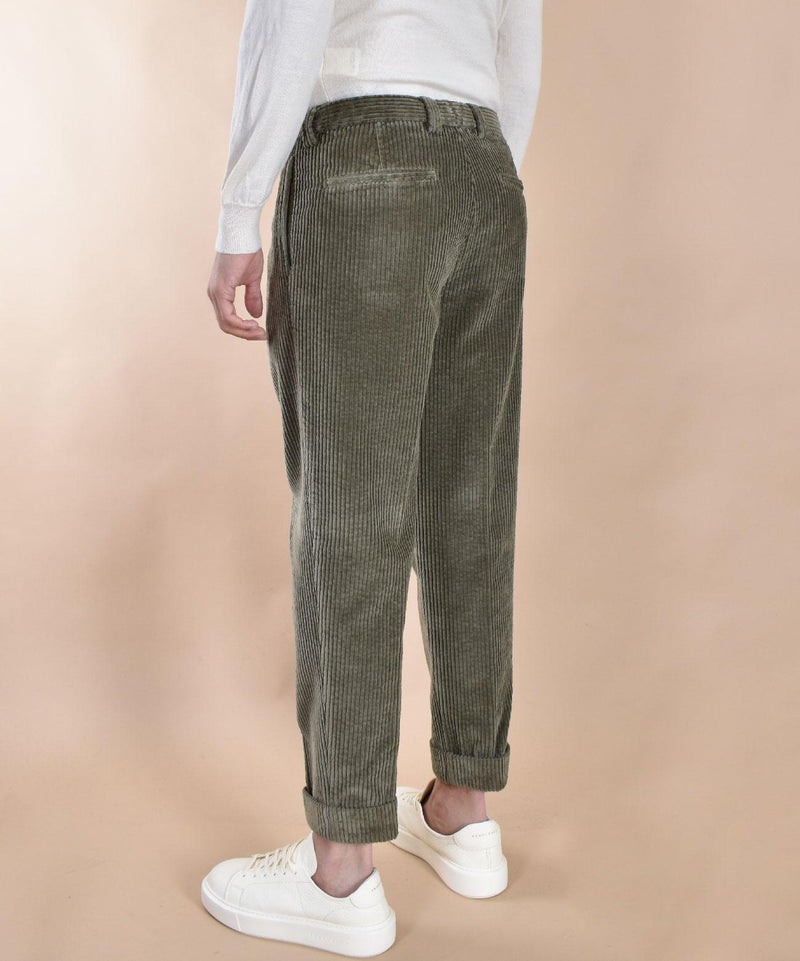 Pantalone Berwich velluto coste larghe verde avion chiaia-gd DV0001972 BERWICH