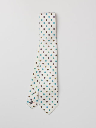 Cravatta Fefe seta bianca fiori VARIE2 FEFE