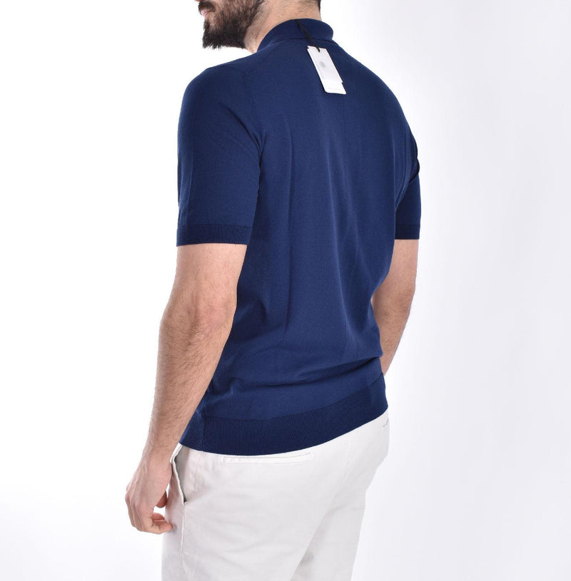 Polo Gran Sasso Fresh Cotton blu 