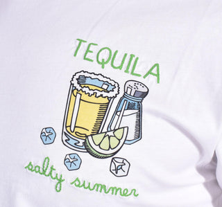 T-shirt Mc2 Saint Barth Salty Tequila bianca 0357601 MC2 SAINT BARTH