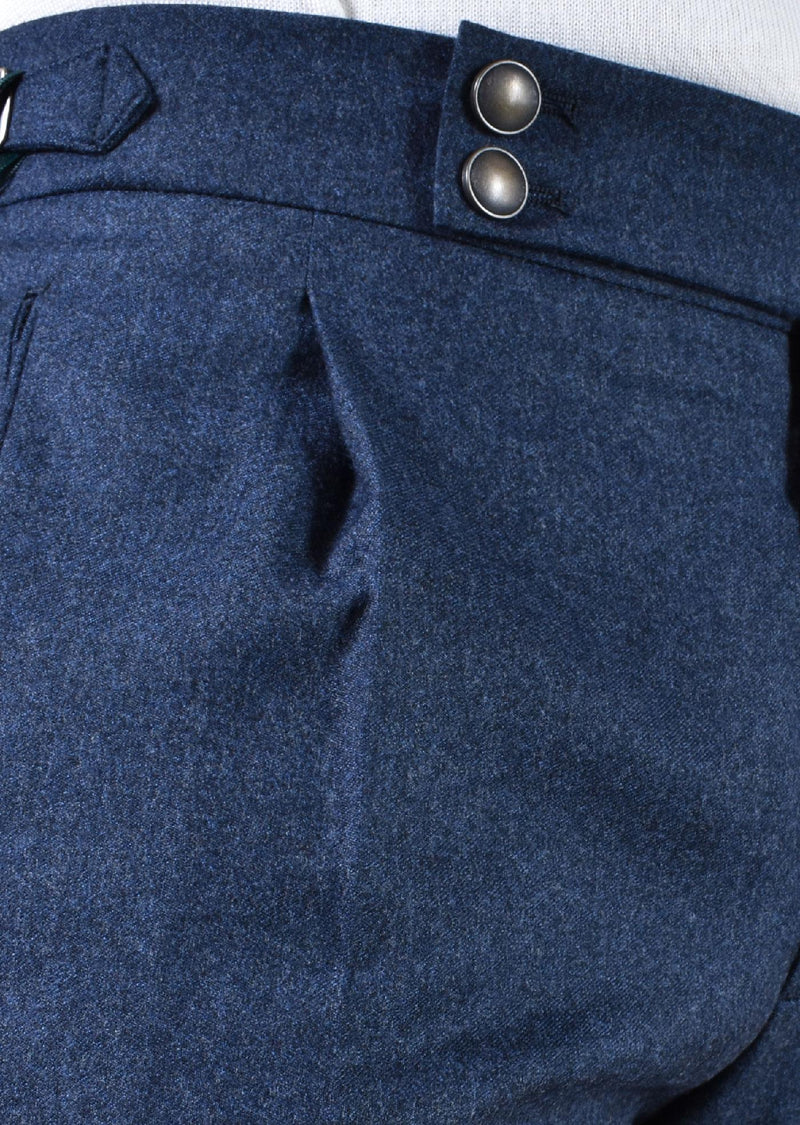 Pantalone Berwich italiano retrochic fibbia blu notte RD547001 BERWICH