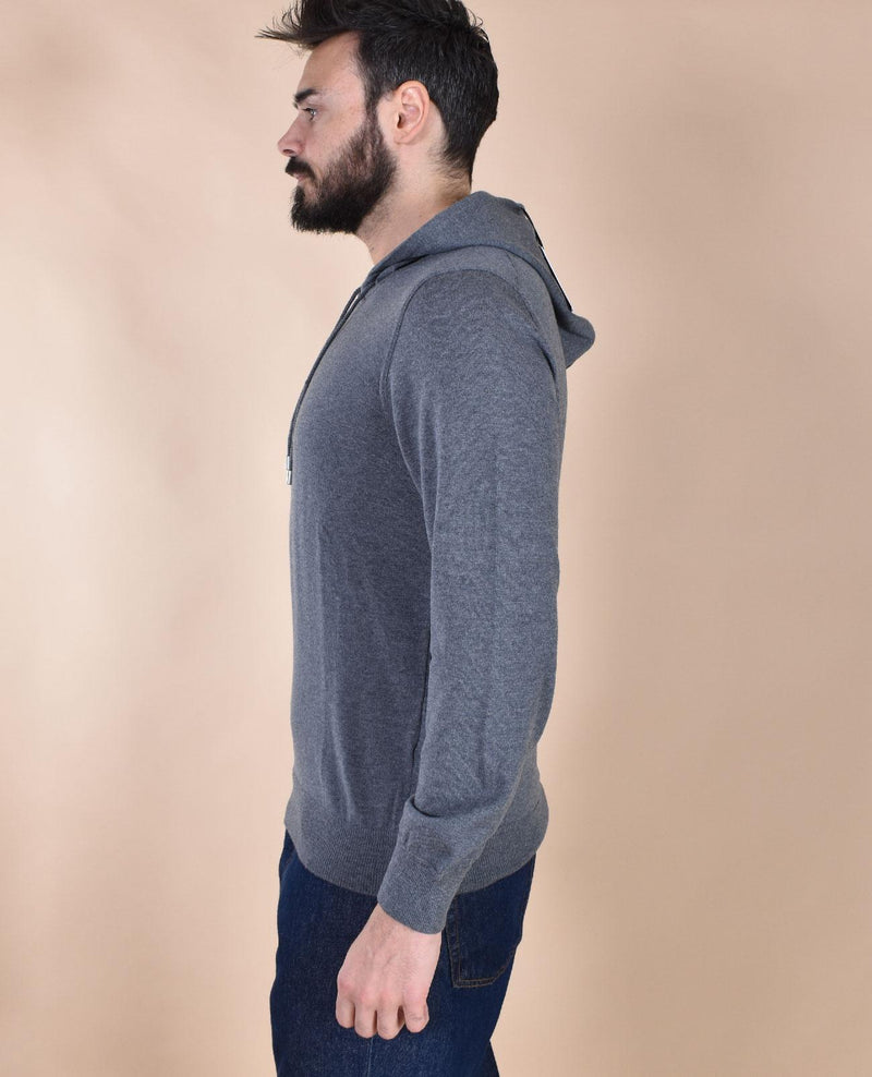 Maglia Cappuccio Gran Sasso Athleisure grigio 57122 14801089 GRAN SASSO