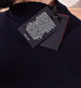 Maglia Gran Sasso lupetto blu notte Rain Wool 24118 24601598 GRAN SASSO