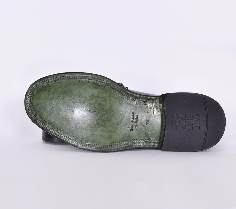 Scarpe Green George derby polished nere 