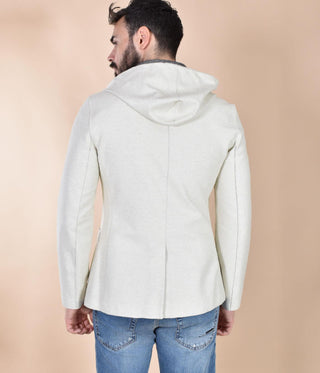 Giacca BoB panno bianco panna Lewis cappuccio LEWIS15002 BOB