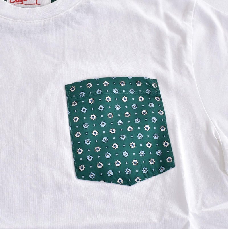 T-shirt Mc2 Saint Barth taschino verde flower tie 