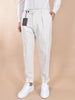 Pantalone Berwich velvet stretch bianco panna velluto