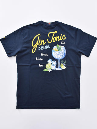 T-shirt Mc2 Saint Barth blu drink gin tonic 0109461 MC2 SAINT BARTH