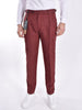 Pantalone Berwich lino bordeaux