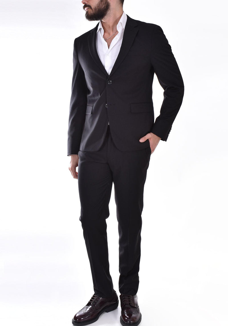Abito Marcel Morel nero  slim 2 bottoni AB0118-AY24001 Marcel Morel