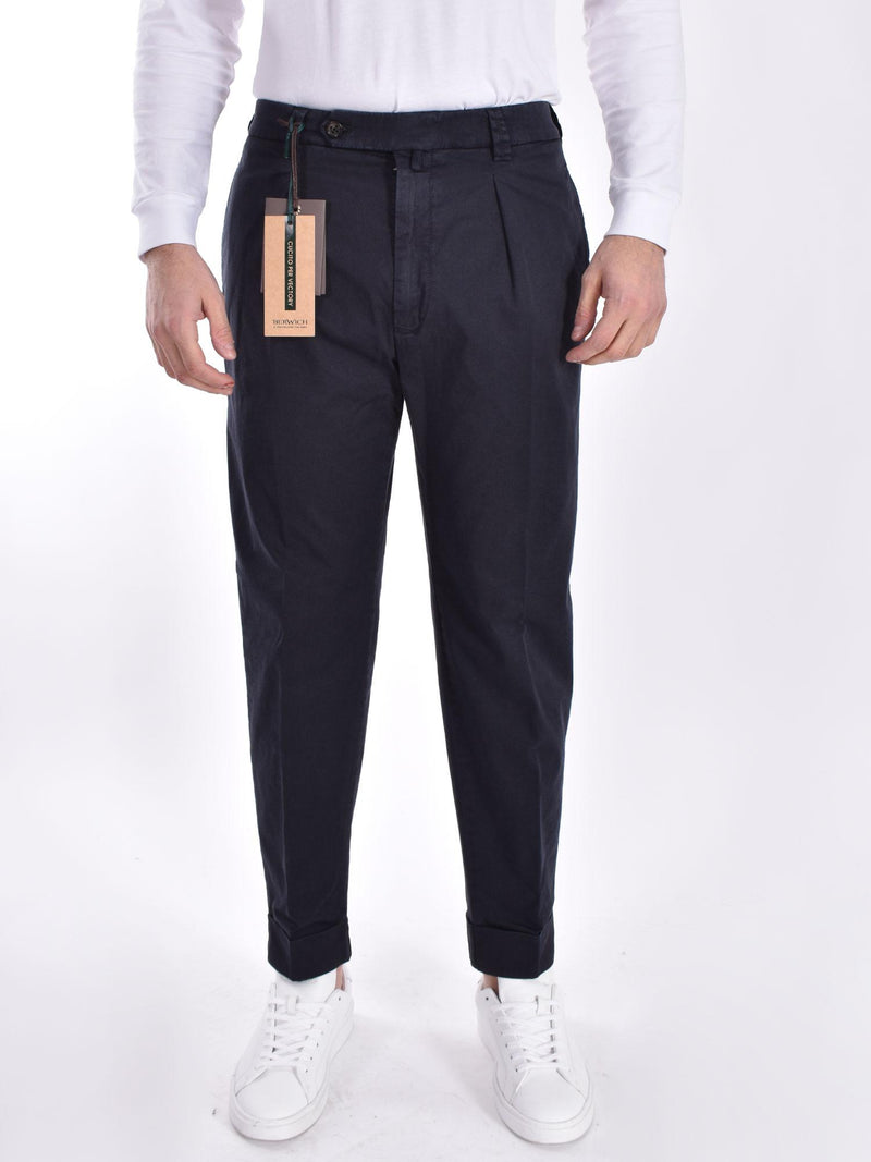 Pantalone Berwich cotone stretch blu 