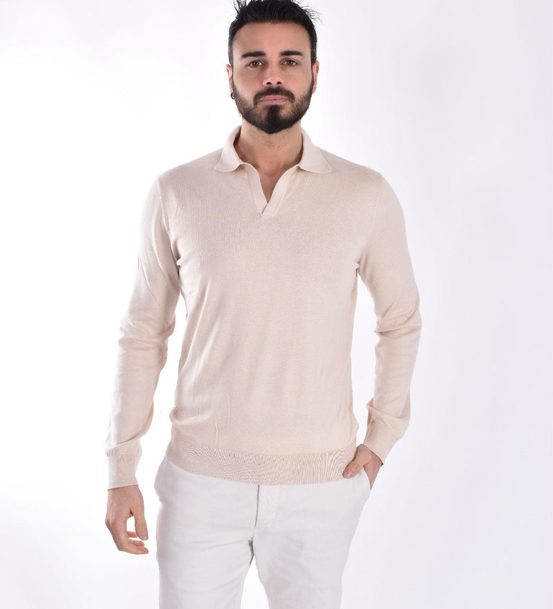 Polo Gran Sasso Suvin manica lunga beige 