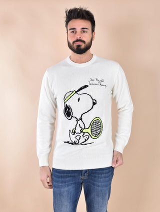Maglia Mc2 Saint Barth Snoopy tennis bianca 0307910 MC2 SAINT BARTH