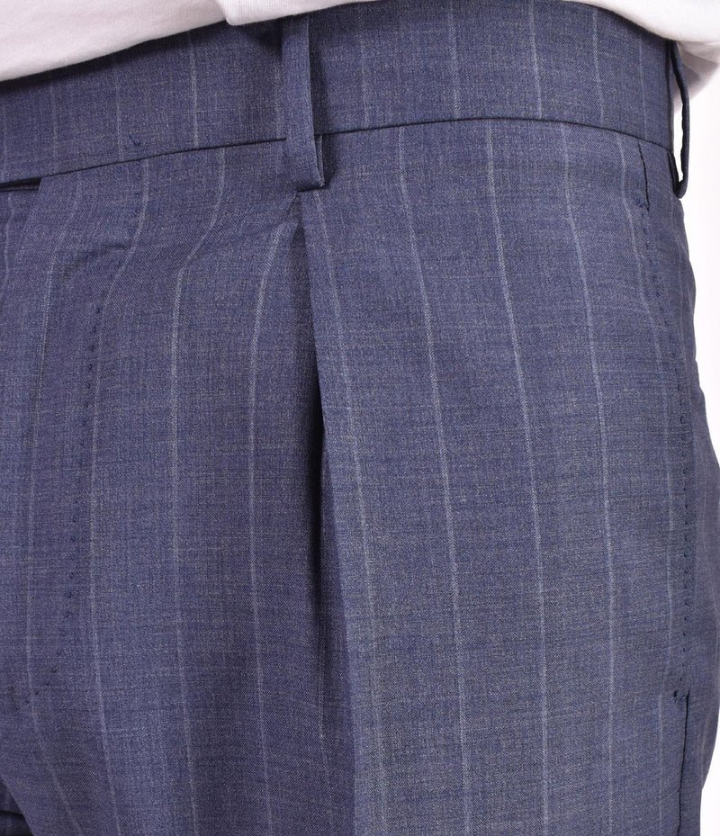 Pantalone Berwich gessato blu 