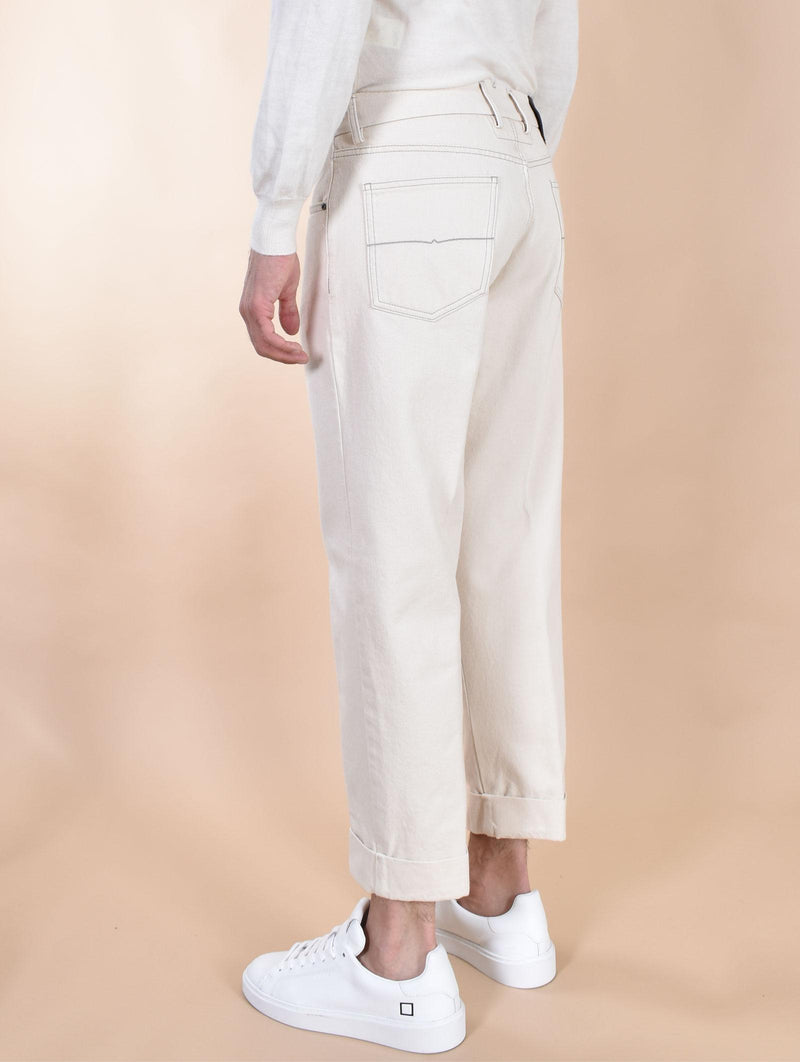 Pantalone jeans Berwich chiaia bianco risvolti KK10000 BERWICH