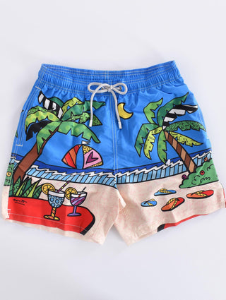 Costume bagno Mc2 Saint Barth Britto relax palme spiaggia 0290317 MC2 SAINT BARTH