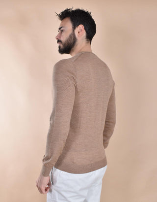 Maglia Gran Sasso girocollo Travel wool beige 43167 17190116 GRAN SASSO