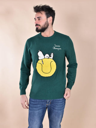 Maglia Mc2 Saint Barth Snoopy tennis terry verde 0308151 MC2 SAINT BARTH