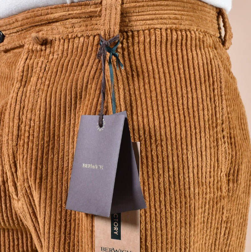 Pantalone Berwich velluto coste larghe bronzo chiaia-gd DV0001405 BERWICH