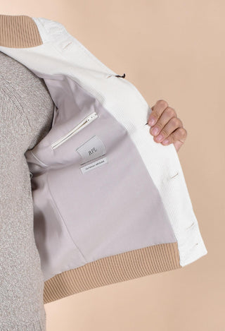 Giubbotto RPL bianco velluto costine C5 ZR801 RPL