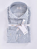Camicia Borriello lino righe blu