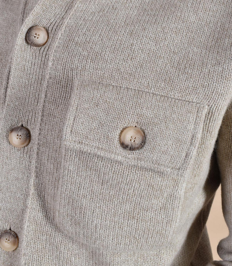 Cardigan camicia Gran Sasso super geelong beige 13109 25079010 GRAN SASSO