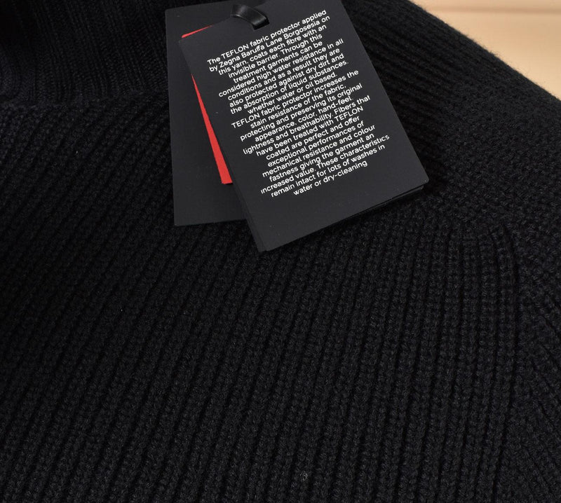 Maglia Gran Sasso lupetto nera Rain Wool 24118 24601099 GRAN SASSO