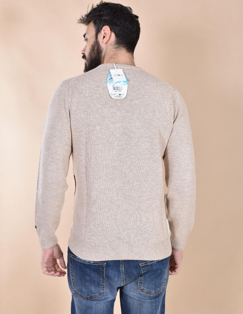 Maglia Mc2 Saint Barth beige bianca gstaad stylized 0006811 MC2 SAINT BARTH