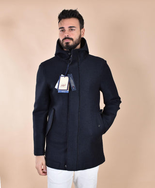 Cappotto BoB blu notte Wick cappuccio WICK15302 BOB